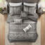 Ensemble d'édredon 7 pièces jacquard gris-122118678-122118680