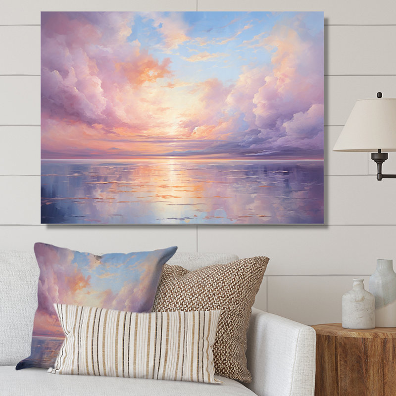 Sunset Cotton Candy Skies II - Print, 24" H x 32" W x 1" D, Wrapped Canvas