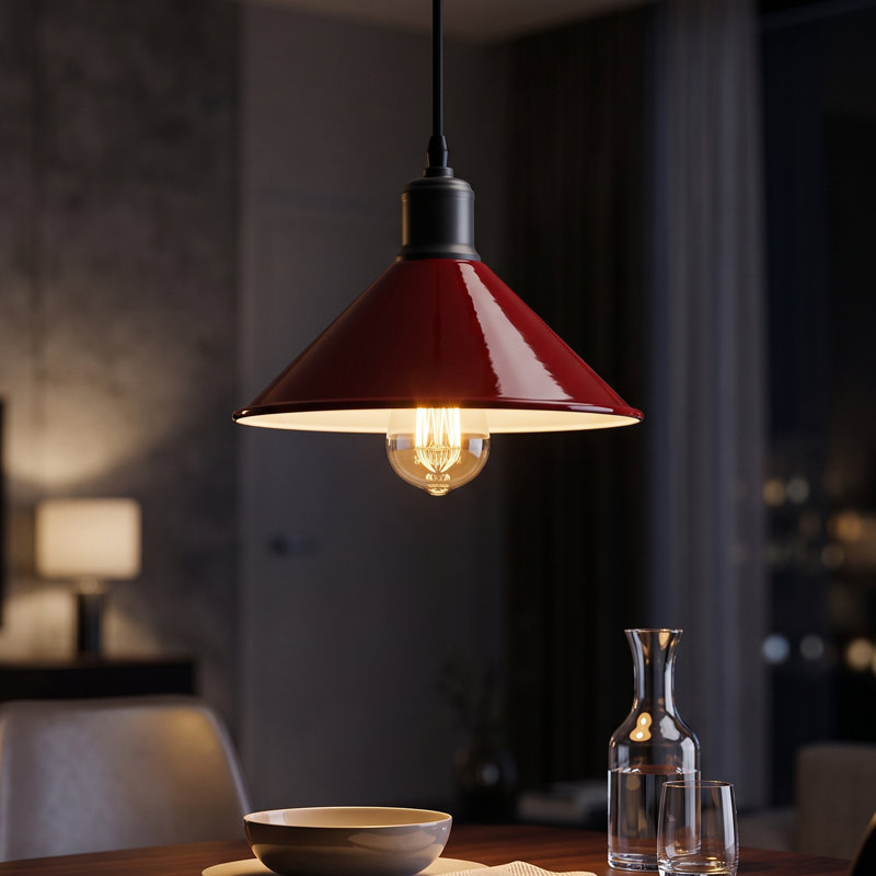 Lennie 1 - Light Dome Pendant, Red