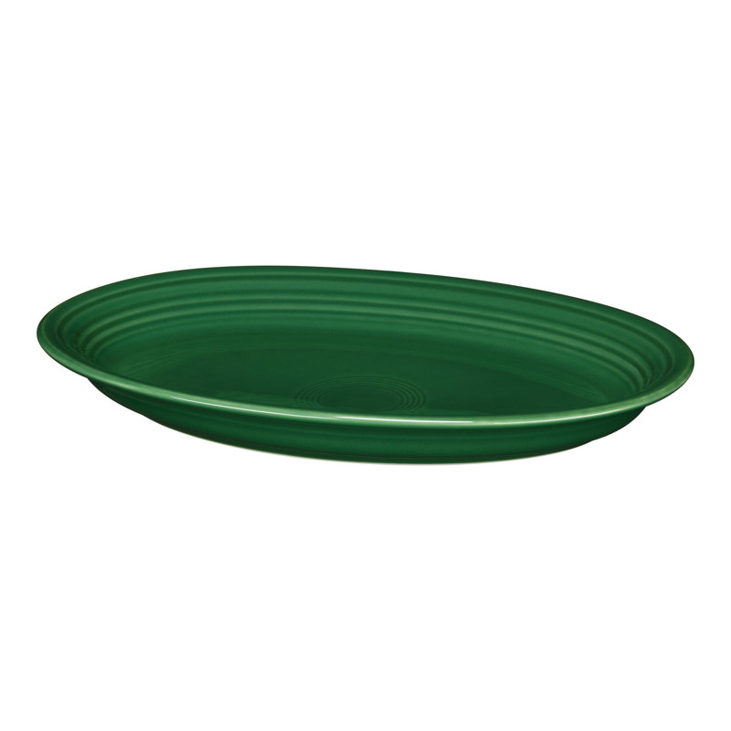 Plat de service ovale Fiesta Serveware, H 1,75 po x l 9,5 po x L 13,62 po, Jade