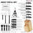 23-Piece All-in-One Knife Block Set with Soft Grip Handles, Kitchen Utensils & Cutting Board | Natural Pine Wood Storage