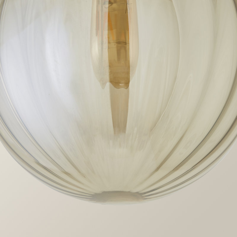Chessy 25cm H Glass Globe Lamp Shade ( Clip On ) in Yellow