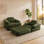 Canapé-lit pliable en velours côtelé 2-en-1 avec coussins et accoudoirs - Canapé-lit portatif convertible pour n'importe quelle pièce, vert-133662294-133662295