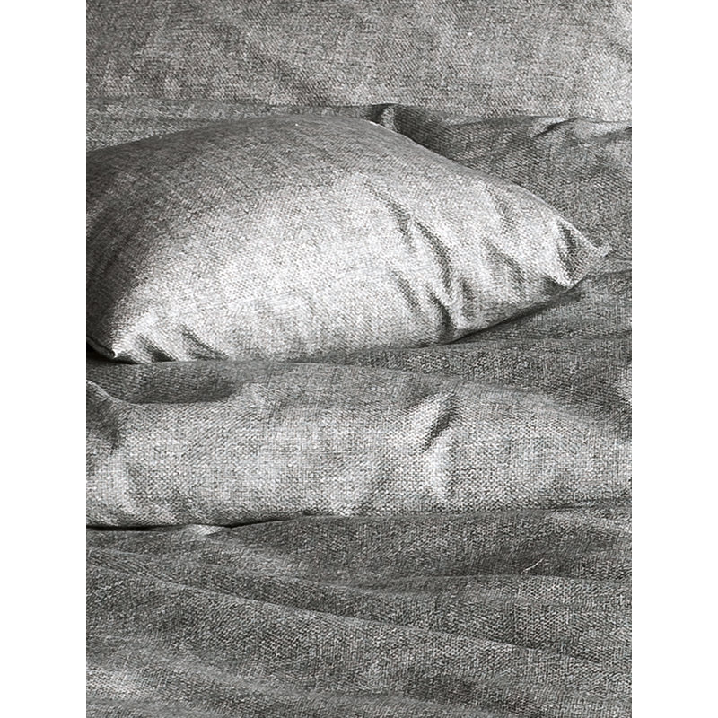 Fleece cotton bed linen set Mink 8835, 200 x 200cm - 2 Pillowcases (80 x 80cm), Silver