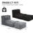 Convertible Bed For Reading, Sleeping Modular Floor Chaise Lounge, 3 - Zone Support System, Breathable Removable Covers, Neutral Gray, 25.42 In Height Working Support, Corduroy, Adapts To 4 Core