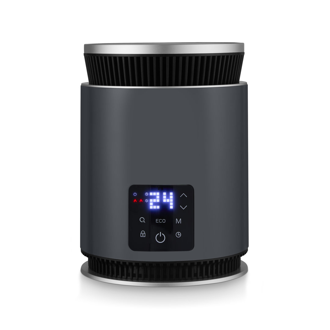 Black+Decker 1.8kW Ceramic Desk Heater with 2 Heat settings, 360° Rapid Heating, 24 Hour Timer Remote Control - Image 4