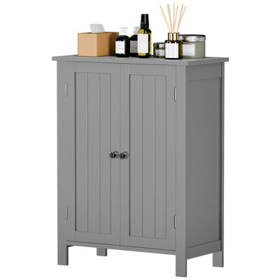 Bathroom Floor Storage Cabinet with Double Doors Bathroom Floor Storage Cabinet with Double Doors