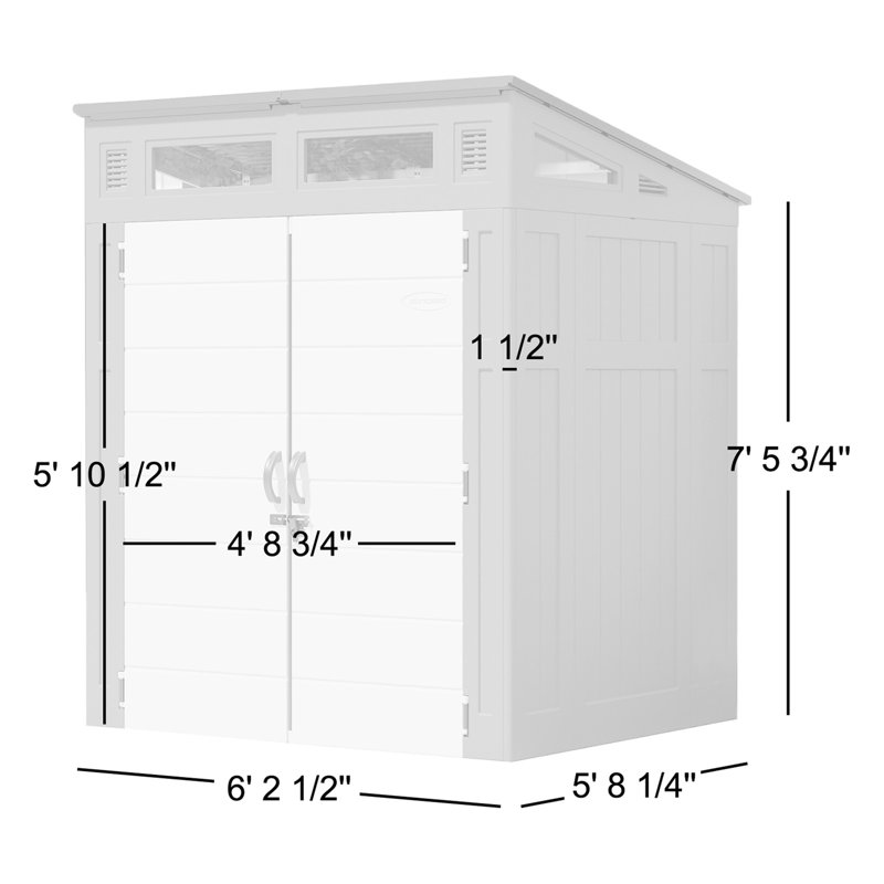 Suncast Modernist® 6 pi. X 5 pi Remise de rangement