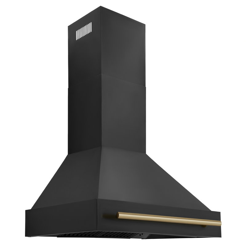 30" Autograph Edition 400 CFM Convertible Wall Mount Range Hood, Black/Champagne Bronze