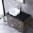 Aldia 36.22 " W Freestanding Standard Free Standing Single Double Single Vanity Bathroom Vanity With Glass Top with Mirror