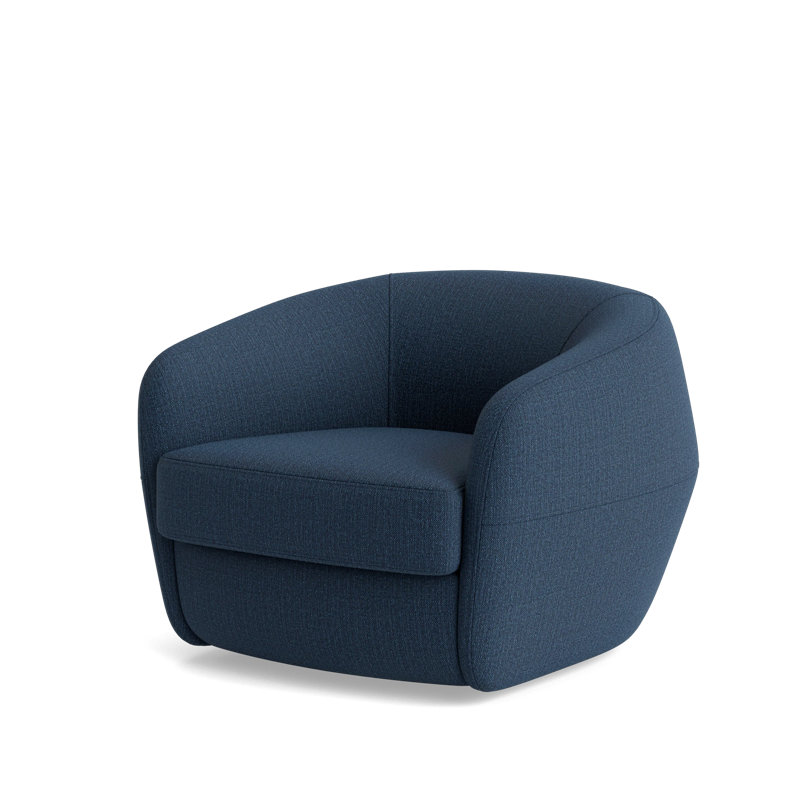 Elaine Swivel Chair, Performance Weave - Navy