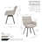 Heid Swivel Fabric Dining Chair with Steel Legs-1239583245