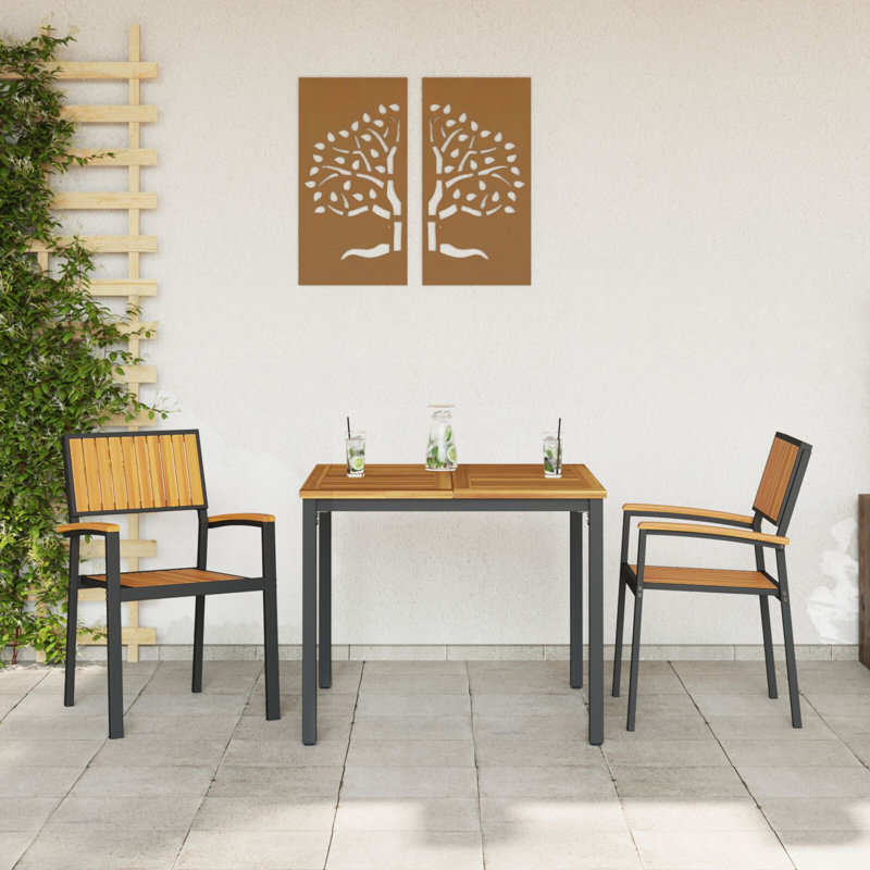 Patio Dining Armchair, Black