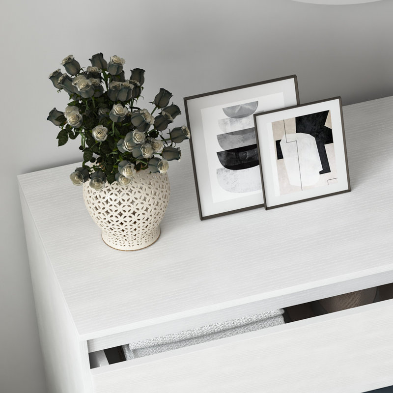 Commode double 8 tiroirs, Blanc