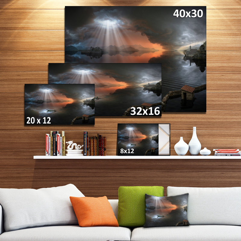 " High Water Photo Collage ", 16" H x 32" W x 1" D