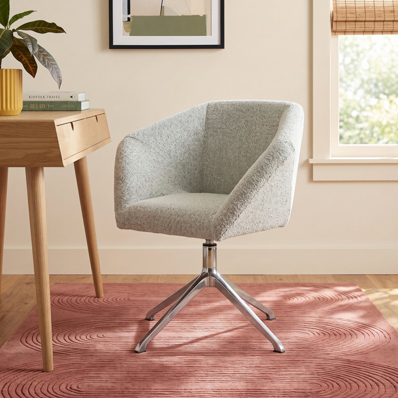 Ashlan Boucle Task Chair, Light Gray Boucle