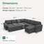 Canapé-lit modulaire avec repose-pieds Caren-115354299