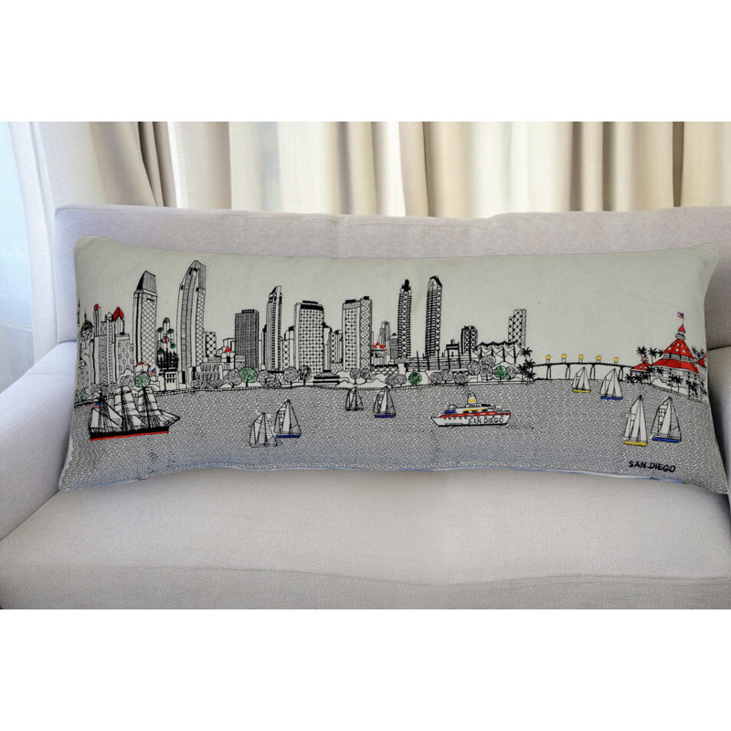 Coussin décoratif lombaire San Diego, Blanc