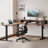 63" L Shaped Electric Standing Desk With 2 Drawers,Ergonomic Corner Height Adjustable Desk, Sit-Stand Computer Table with Storage for Home & Office-119335845-117523055