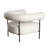 District Accent Chair In Ivory Boucle Fabric W/ Black Metal Frame