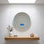 Hugo Miroir DEL Intelligent Rond 24 po avec Interface Écran Tactile et Haut-Parleurs Bluetooth - Miroir à Éclairage de Bordure Givrée Circulaire avec Lueur 360 Degrés, Anti-Buée Automatique et Affichage Numérique