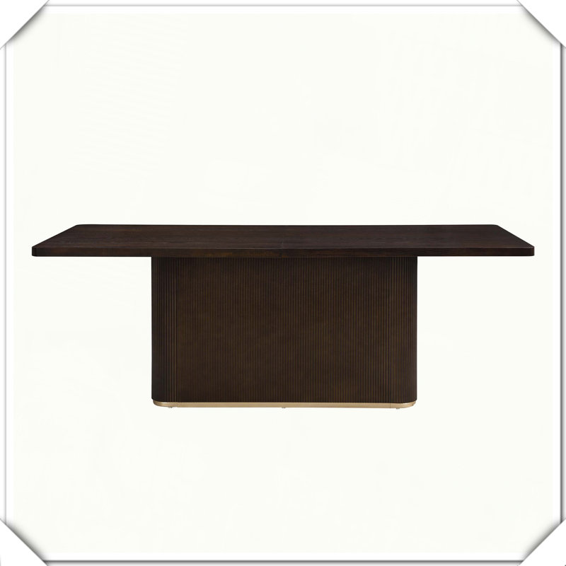 Dark Brown Rectangular Dining Table Sturdy Durable Practical, Dark Brown
