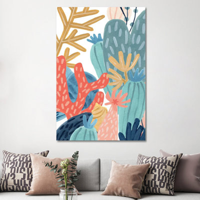 Paper Reef II by June Erica Vess - Wrapped Canvas Painting