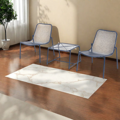 Ensemble de table de salle à manger compacte avec structure en fer, bleu marine, pour l'extérieur