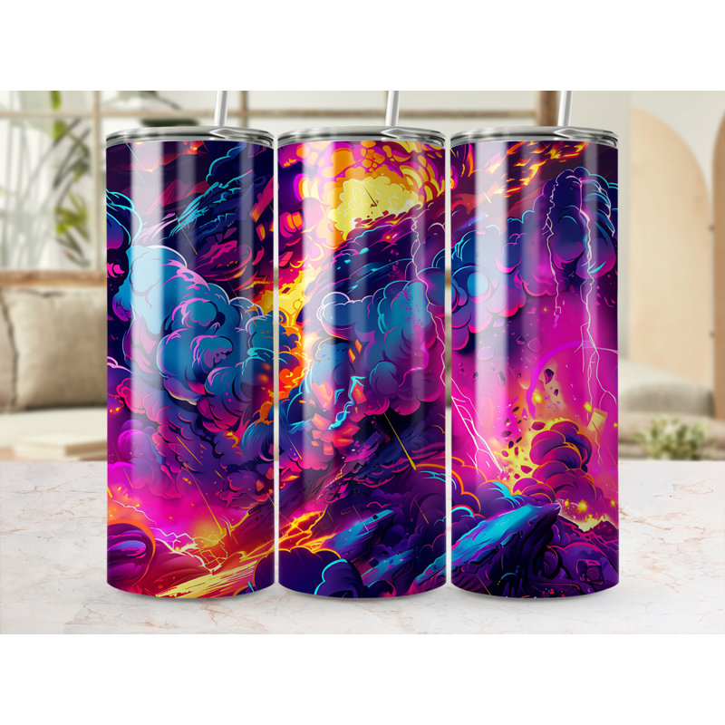 Choose Handmade Tumblers 591ml Vacuum Insulated Stainless Steel (18/8) Travel Tumbler with Straw