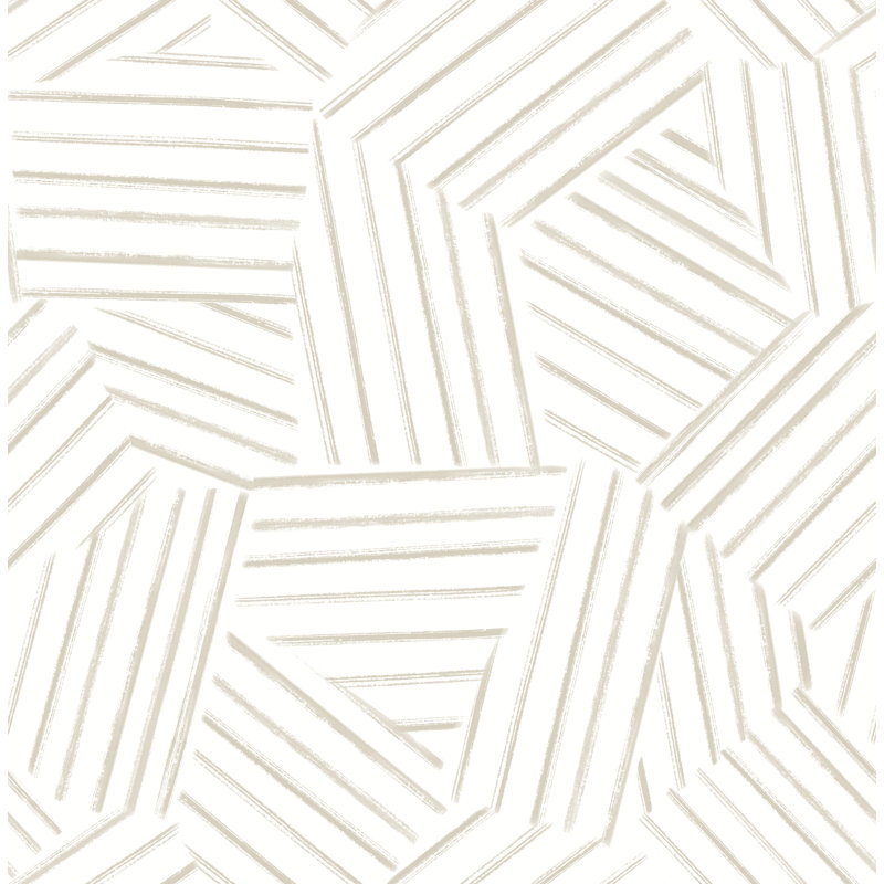 Geometric Wallpaper Roll, Brown