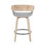 Tabouret de comptoir Elisa Farmhouse en tissu gris par LumiSource - ensemble de 2