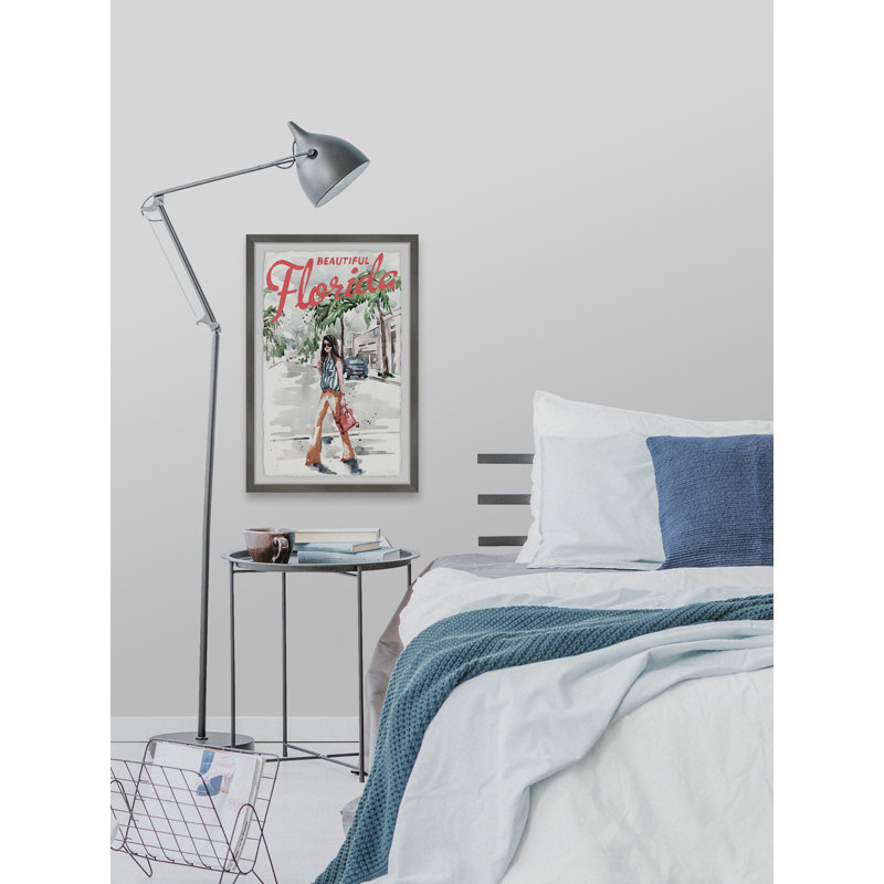 Beautiful Florida - Reproduction d'art sur papier encadré, H 30 po x l 20 po x P 1,5 po