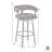 Kellum Swivel Counter and Bar Height Barstool with Arms in Faux Leather Upholstery and Metal Legs-90763182-90850231-98226347