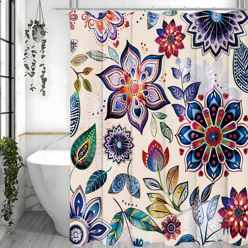 Rideaux de douche avec crochets inclus, 72"H x 72"W