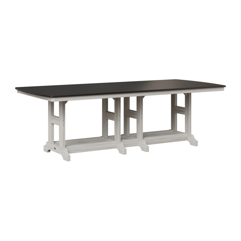Table de salle à manger à hauteur de comptoir 96 po Berlin Classic Garden Classic, H 35,5 po x l 96 po x P 44 po, Coquillage