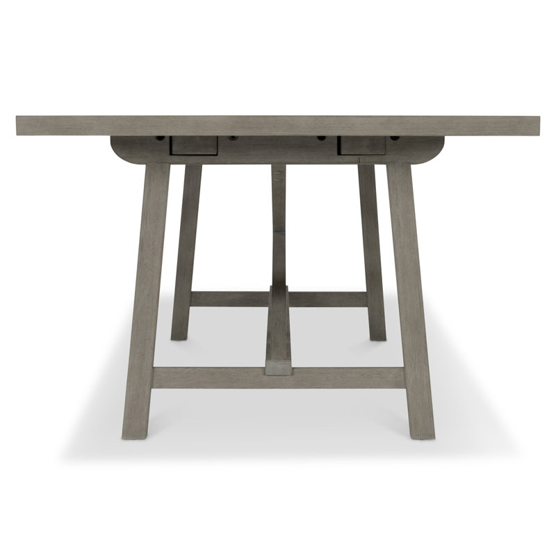 Albion Extendable Weathered Brown Farmhouse Dining Table