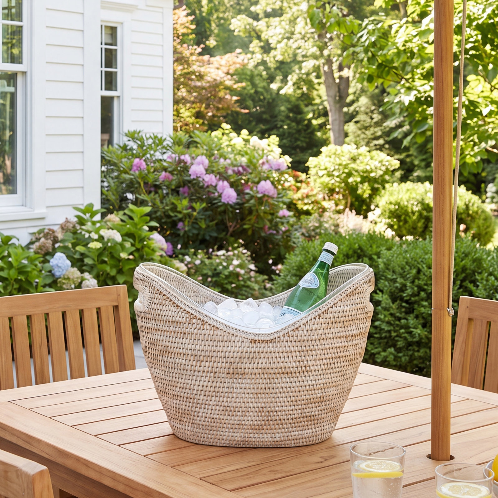 Jayleen Beverage Tub, Whitewash
