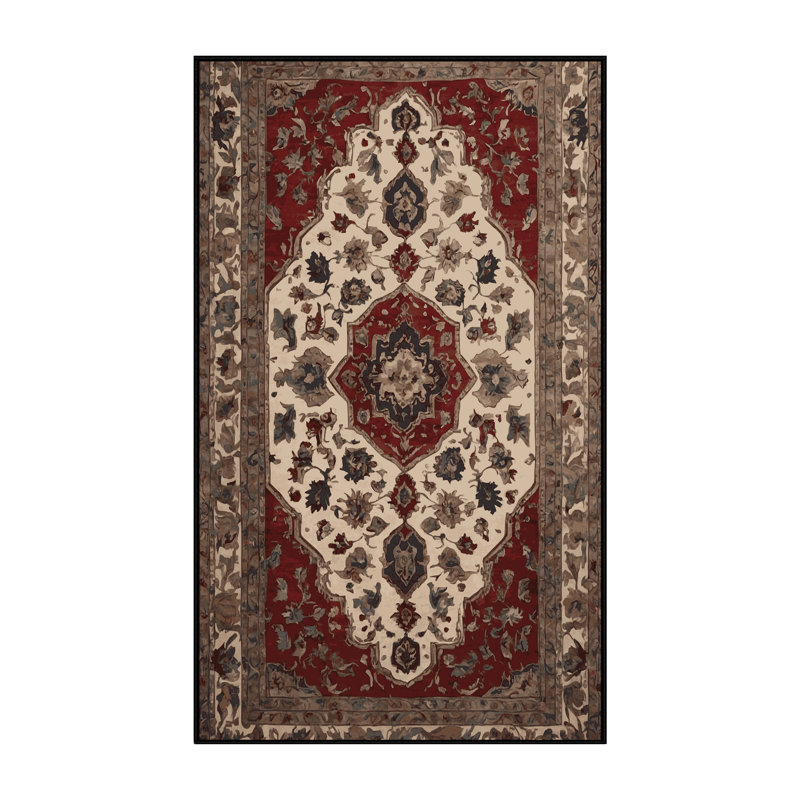 Machine Washable Brown Area Rug, Rectangle 8' x 12'