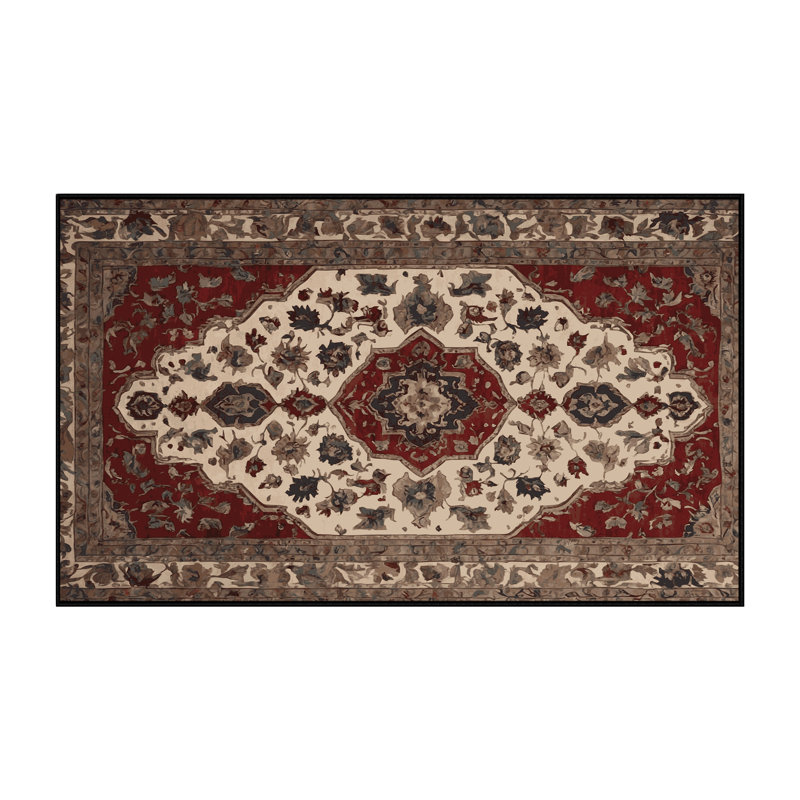 Tapis brun lavable à la machine, Rectangle 2 pi x 3 pi