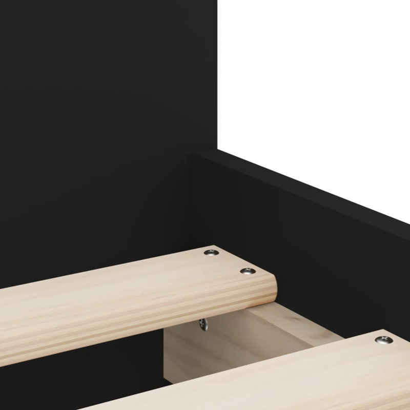 Nyarie Bed, Small Single ( 75 x 190 cm), Black