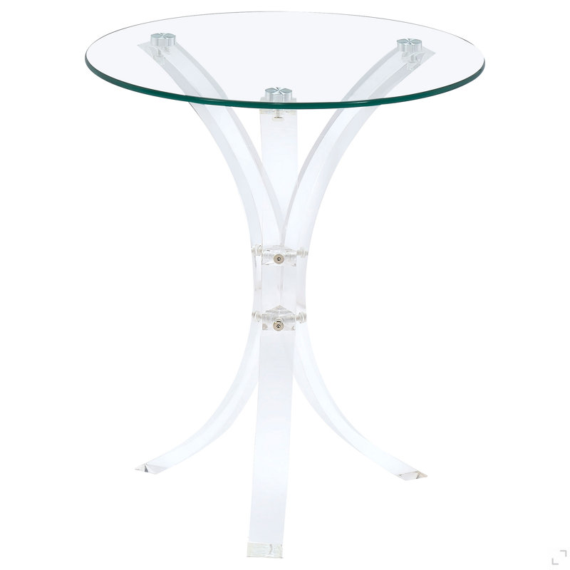 Table d'appoint en acrylique transparent