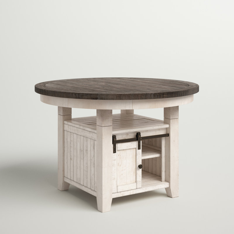 Karley Pine Round Solid Wood Dining Table