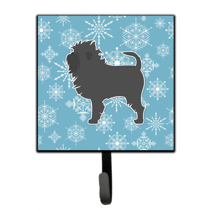 Bulger Metal Wall Organizer with Key Hooks, Affenpinscher