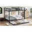 Lit superposé double au-dessus de double avec lit gigogne simple, noir-2036444348