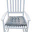 Chaise berçante en bois BLANC, sans passe-partout