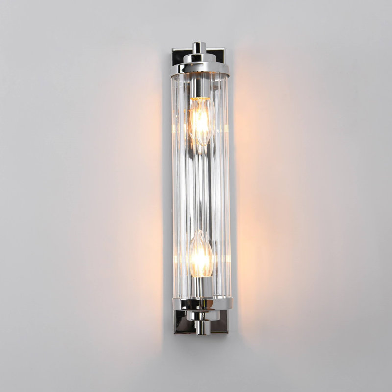 Steel Flush Mounted Sconce, Chrome