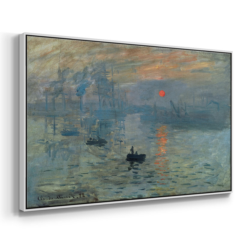Lever de soleil, Toile encadrée flottée blanche, H 27 po x l 41 po x P 2 po