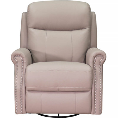 Fauteuil inclinable et pivotant en cuir Dhiya