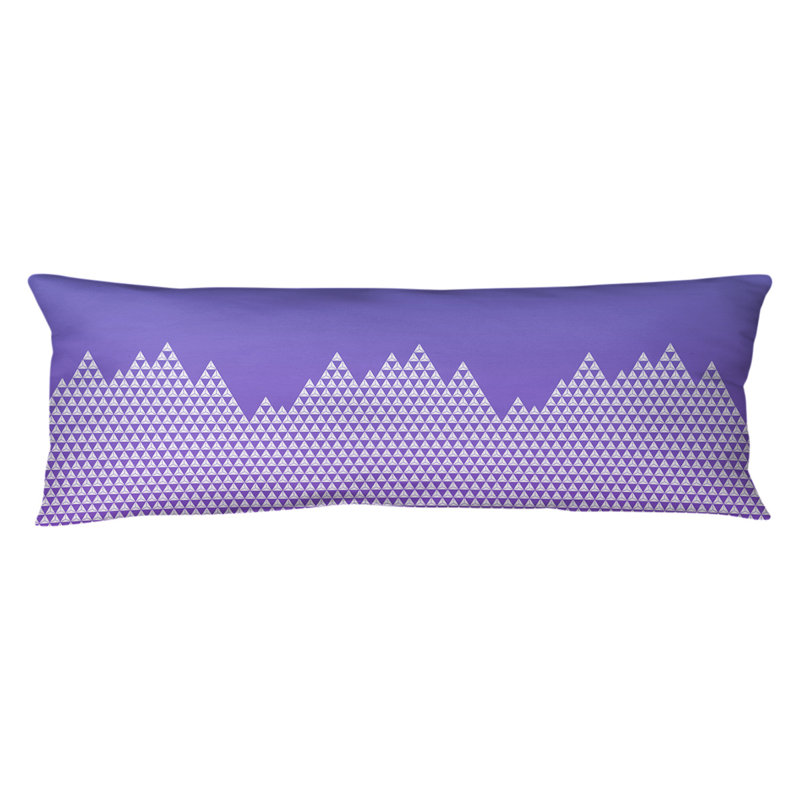 Coussin lombaire mountain, Bourre en polyester, Molleton moelleux, Bleu / Mauve