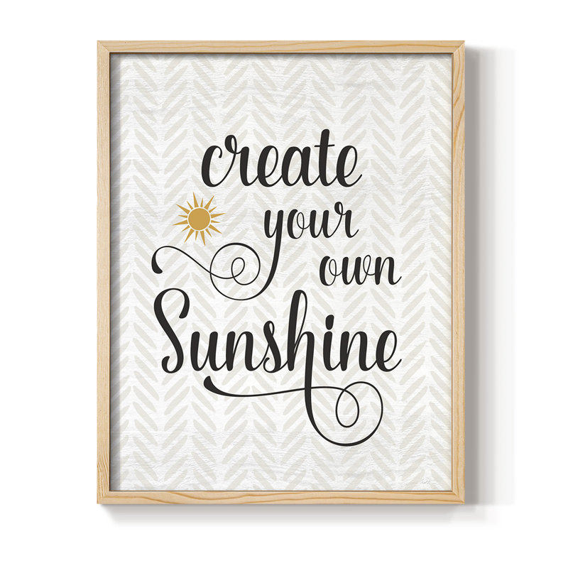 Create Your Own Sunshine Framed Print - Solid Wood, Natural, 11" H x 9" W